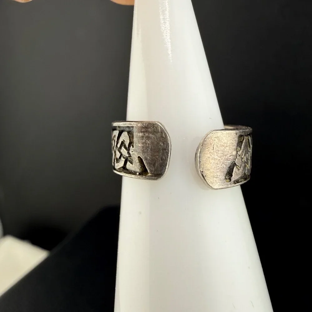 Vintage Sterling Silver Toe Ring Celtic Knot Triquetra Adjustable Size 2